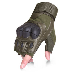 outdoor exercise tactical leather gloves  - Tactical Outdoor Fitness Gear PU Leather Fingerless Gloves - Men's Pu Leather Gloves - Half Finger Leather Fitness Glove