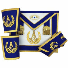 画像をギャラリービューアに読み込む, Blue Lodge Master Mason Apron Set Apron,Collar gauntlets (Cuffs) | Regalia Lodge