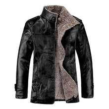 Cargar imagen en el visor de la galería, Men&#39;s casual leather jacket-Men&#39;s PU Leather Jacket-biker Lightweight Leather jacket