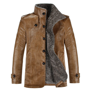 Men's casual leather jacket-Men's PU Leather Jacket-biker Lightweight Leather jacket