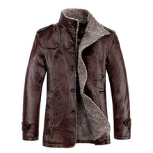 Load image into Gallery viewer, Men&#39;s casual leather jacket-Men&#39;s PU Leather Jacket-biker Lightweight Leather jacket