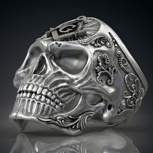 Masonic Skull Ring Domineering Men's Personality Alloy Ring