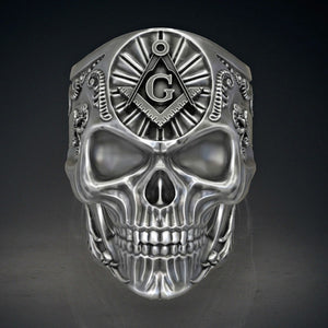 Masonic Skull Ring Domineering Men's Personality Alloy Ring