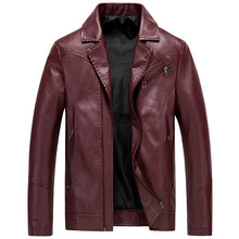 Load image into Gallery viewer, Men&#39;s Leather Jackets Leather Suits Thin Washable Leather Jackets
