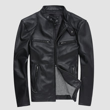 Cargar imagen en el visor de la galería, PU leather men&#39;s casual Jacket-Leather jacket for mens
