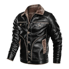 Afbeelding in Gallery-weergave laden, leather jacket for mens-Casual Leather jacket for mens-biker Lightweight Leather jacket