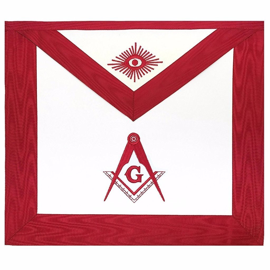 Masonic Blue Lodge Master Mason Apron Red | Regalia Lodge