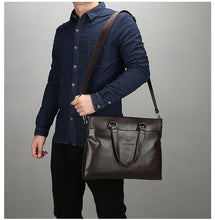 Cargar imagen en el visor de la galería, Men&#39;s business Synthetic leather briefcase Hard briefcase Handbag Business Briefcase  