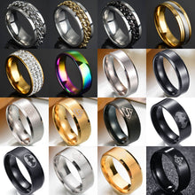 Load image into Gallery viewer, Titanium steel men&#39;s jewelry Masonic Ring Fashion Ring masons Symbol Compass G Ring Ring