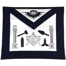 Load image into Gallery viewer, Masonic Apron - Hand Embroided Tools Navy Blue Apron | Regalia Lodge