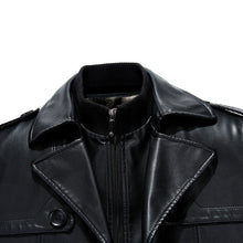 Cargar imagen en el visor de la galería, men&#39;s Leather Jacket  mid-length sheepskin suit