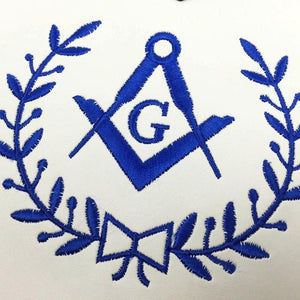 Masonic Blue Lodge Master Mason Apron Machine Embroidery Blue | Regalia Lodge