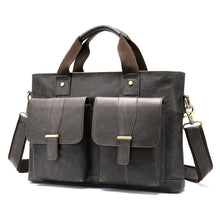 Load image into Gallery viewer, Men&#39;s Leather business briefcase Hard briefcase Handbag Business Briefcase Official Briefcase Multifunctional Briefcase - Business briefcase for men leather for sale  - genuine leather briefcase - mens briefcase sale - men&#39;s briefcase - men&#39;s briefcase near me - best briefcase for men - Shop Briefcases Bags Leather Leather Designer Briefcases - Messenger, Shoulder Bags - Men&#39;s Leather Briefcase Business Laptop Bag -  Luxury Leather Briefcase For Men- 