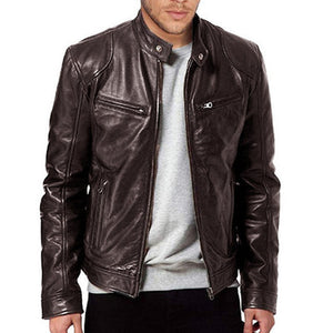 PU Leather Jacket Slim Leather Jacket