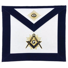 Load image into Gallery viewer, Masonic MASTER MASON Hand Embroided Apron with square compass with G Navy | Regalia Lodge