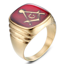Carica l&#39;immagine nel visualizzatore di Gallery, Fashion Epoxy Masonic Ring