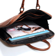 Load image into Gallery viewer, Men&#39;s briefcase leather business briefcase Portable Document briefcase Handbag  -Business Briefcase - Official Briefcase- Business briefcase for men leather for sale  - genuine leather briefcase - mens briefcase sale - men&#39;s briefcase - men&#39;s briefcase near me - best briefcase for men - Shop Briefcases Bags Leather Leather Designer Briefcases - Messenger, Shoulder Bags - Men&#39;s Leather Briefcase Business Laptop Bag -  Luxury Leather Briefcase For Men