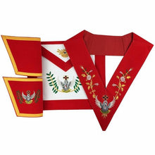 Load image into Gallery viewer, Masonic Rose Croix 18th Degree Handmade embroidery Apron, Gauntlets and Collar Set | Regalia Lodge