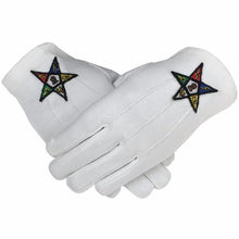 Load image into Gallery viewer, Masonic OES Order of the Eastern Star 100% Cotton Glove  (2 Pairs) | Regalia Lodge