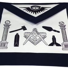 Carica l&#39;immagine nel visualizzatore di Gallery, Masonic Apron - Hand Embroided Tools Navy Blue Apron | Regalia Lodge