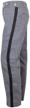 Charger l&#39;image dans la galerie, Civil War CS Sky Grey Trouser with 1.5 inch Yellow/Red/Black/Navy Rank Stripe-Civil War Trouser