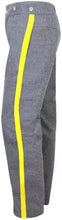 Load image into Gallery viewer, Civil War CS Grey Trouser with 2&quot; inch Sky/Yellow/Red/Black/Navy Rank Stripe-Mens Civil War Trouser