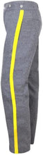 Load image into Gallery viewer, Civil War CS Grey Trouser with 1.5 inch Sky/Yellow/Red/Black/Navy Rank Stripe-Mens Civil War Trousers-civil war trousers pattern-union army pants-original civil war trousers-replica civil war uniforms-civil war navy blue trousers-authentic civil war uniforms for sale-budget civil war reenactment uniforms