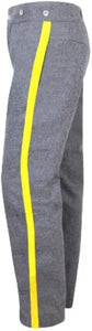 Civil War CS Grey Trouser with 1.5 inch Sky/Yellow/Red/Black/Navy Rank Stripe-Mens Civil War Trousers-civil war trousers pattern-union army pants-original civil war trousers-replica civil war uniforms-civil war navy blue trousers-authentic civil war uniforms for sale-budget civil war reenactment uniforms