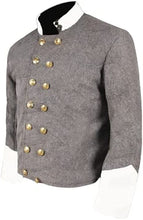 Load image into Gallery viewer, Civil War CS Officer&#39;s Grey with Off White Plain Double Breast Shell Jacket 