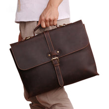 Carica l&#39;immagine nel visualizzatore di Gallery, Leather men&#39;s business briefcase Men&#39;s leather briefcase Hard briefcase Handbag Business Briefcase  