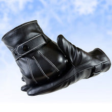Load image into Gallery viewer, Leather touch gloves-Leather Gloves for Mens -  luxury leather gloves-Leather Gloves for Mens Black Leather Touch Screen Gloves  dents gloves  formal leather gloves  luxury leather gloves