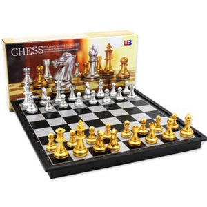 Medieval Chess Set With Chessboard Gold Silver Chess Pieces Magnetic Board Chess Figure Sets