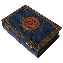 Carica l&#39;immagine nel visualizzatore di Gallery, Masonic Symbol Blue Book Box Made of Resin-Masonic Book Box for Masons