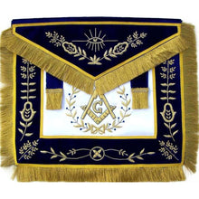 Cargar imagen en el visor de la galería, Masonic Master Mason Apron Bullion Hand Embroidered Vine Work | Regalia Lodge