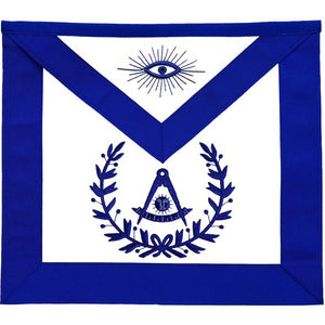 Masonic Past Master Apron With Wreath Blue | Regalia Lodge