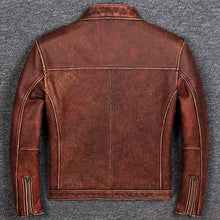 Load image into Gallery viewer, First Layer Cowhide Leather  Jacket, Pure Leather Jacket for Mens