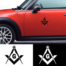Cargar imagen en el visor de la galería, Car Reflective Sticker Self-adhesive White Rear Windscreen for Universal Auto Car-Auto Emblems &amp; Stickers - Dean Masonic Supply
