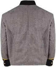 Load image into Gallery viewer, Civil War CS Officer&#39;s Grey with Black 3 Braid Double Breast Shell Jacket -&quot;Cilil war War union Soldiers wool sack coat Navy blue US military War jackets Wool jacket Cavalry Shell Jacket Shell Jacket military Jacket Confederate jackets Confederate coat&quot;