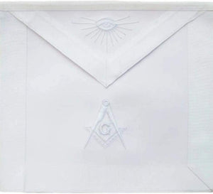 Masonic Master Mason Apron All White | Regalia Lodge