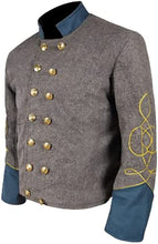 Carica l&#39;immagine nel visualizzatore di Gallery, Civil War CSA Lt&#39;s Infantry 1 Braid Double Breast Wool Shell jacket Civil War CS Officer&#39;s Militia Single Breast Shell Jacket Civil War CS Officer&#39;s Grey with Black 3 Braid Double Breast Shell Jacket   Civil War union Soldiers wool sack coat Navy blue US military War jackets Wool jacket Cavalry Shell Jacket Shell Jacket military Jacket Confederate jackets Confederate coat&quot;