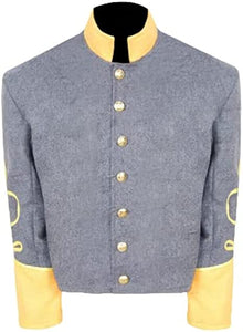 Civil War Confederate Cavalry 3 Braids Single Breast Shell Jacket