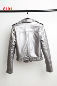 Punk style leather motorcycle leather-mens biker leather jacket-PU Leather jacket for mens
