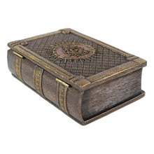 Cargar imagen en el visor de la galería, Masonic Symbol Freemasonry Square and Compasses Hinged Book Box 5.75&quot;L-Masonic Book Box for Masons