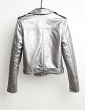 Carica l&#39;immagine nel visualizzatore di Gallery, Punk style leather motorcycle leather-mens biker leather jacket-PU Leather jacket for mens