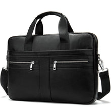 Cargar imagen en el visor de la galería, Business men briefcase cowhide layer Hard briefcase Handbag Business Briefcase  