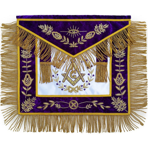 Masonic Grand Lodge Master Mason Apron Hand Embroidered | Regalia Lodge