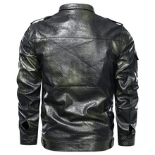 Carica l&#39;immagine nel visualizzatore di Gallery, Men&#39;s Washed PU Leather Casual Men&#39;s Leather Jacket-Leather jacket for mens