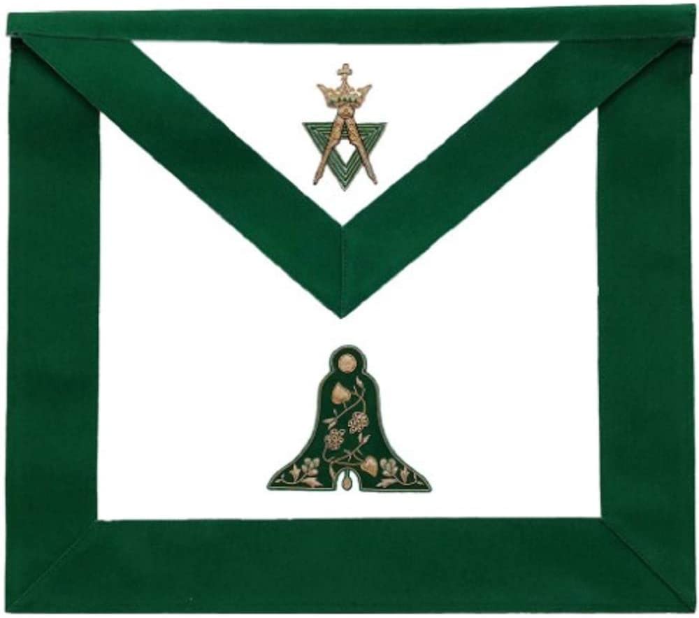 Allied Masonic Degree AMD Hand Embroidered Officer Apron - Senior Warden | Regalia Lodge