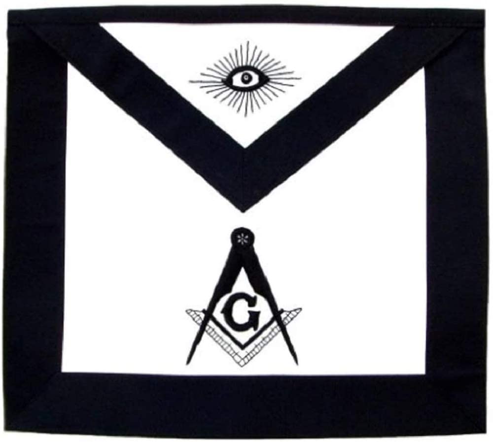 Masonic Master Mason Funeral Apron Hand Embroidered | Regalia Lodge