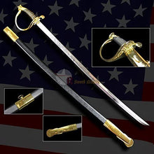 画像をギャラリービューアに読み込む, Marine Corps Uniform Officer NCO Replica Dress Sword (Gold)  |  Masonic Short Sword |  antique masonic knights templar sword |  Golden Masonic Sword | Masonic Sword for sale | Knights Templar Swords and Masonic Swords 
